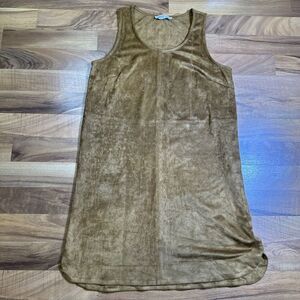 Bear Dance Faux Suede Dress Soft Stretch Mini Size Small